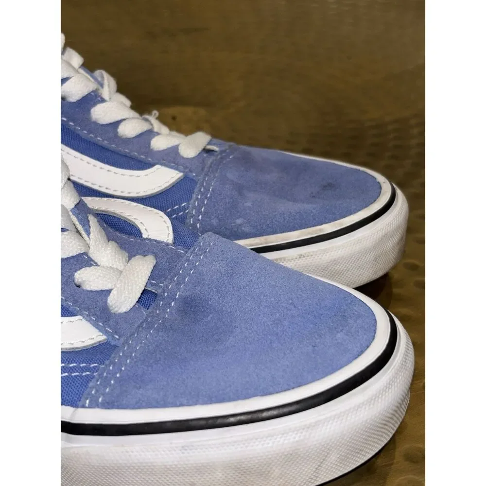 Vans Old Skool Blue White Canvas Men's Skate Casual Lace Up Sneakers